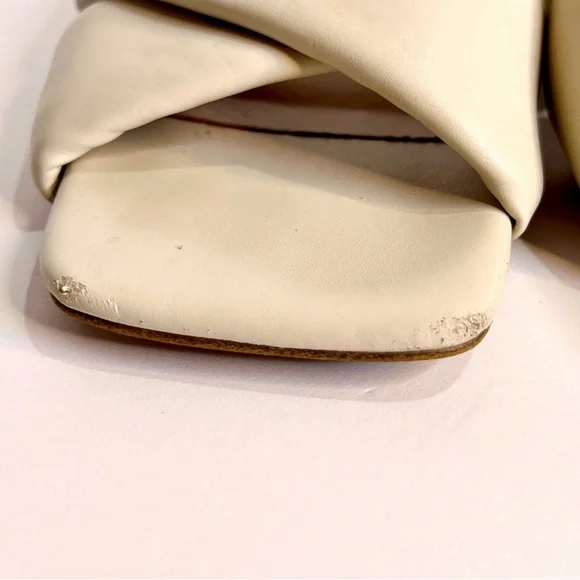 Steve Madden Mayra Padded Cross Band Beige Slide Flat Sandals Womens 8 - Picture 3 of 8